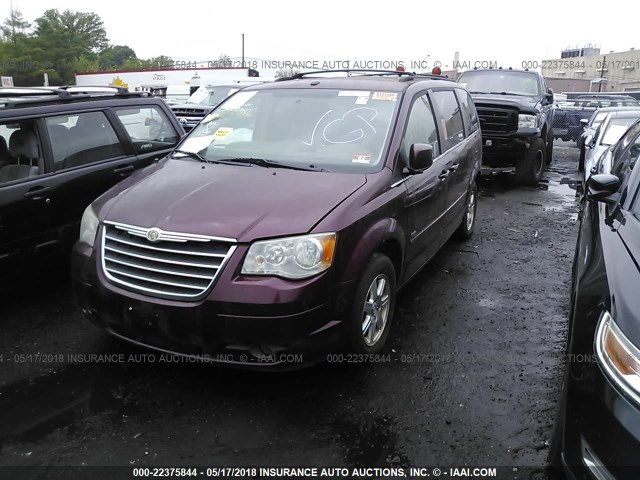 2A8HR54P48R701647 - 2008 CHRYSLER TOWN & COUNTRY TOURING RED photo 2