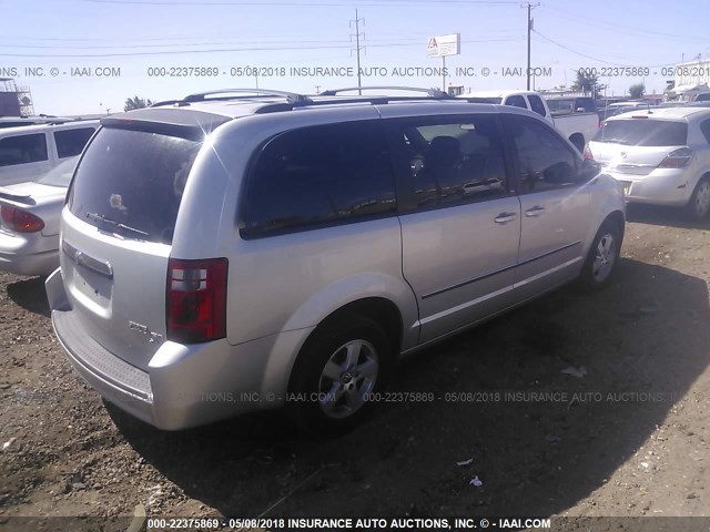 2D4RN5D10AR245075 - 2010 DODGE GRAND CARAVAN SXT SILVER photo 4