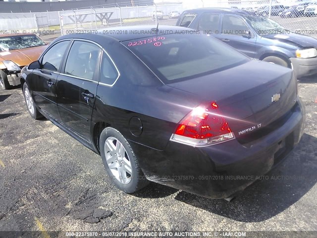 2G1WB5E39E1171578 - 2014 CHEVROLET IMPALA LIMITED LT BLACK photo 3