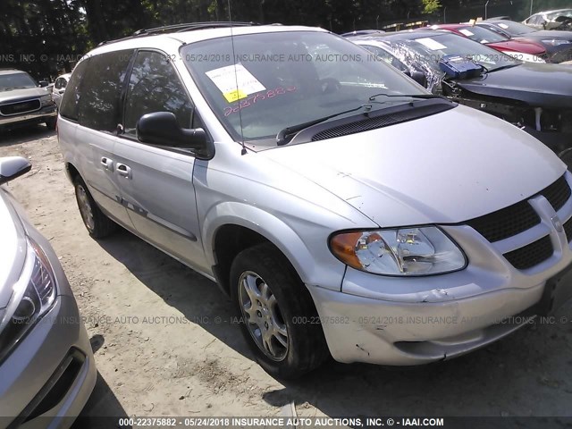 1D4GP45R44B530056 - 2004 DODGE CARAVAN SXT SILVER photo 1