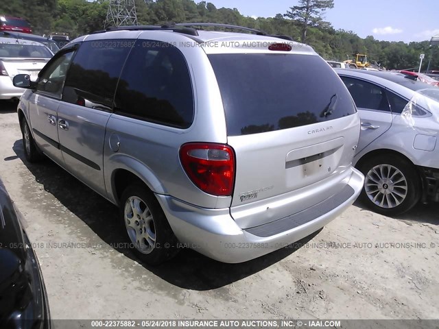 1D4GP45R44B530056 - 2004 DODGE CARAVAN SXT SILVER photo 3