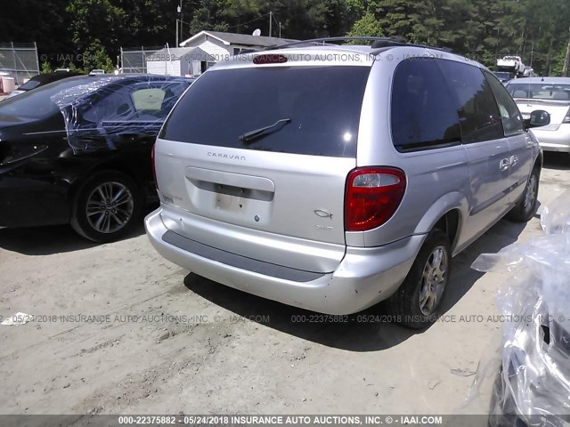 1D4GP45R44B530056 - 2004 DODGE CARAVAN SXT SILVER photo 4