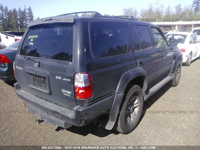 JT3HN86RX20378794 - 2002 TOYOTA 4RUNNER SR5 BLACK photo 4