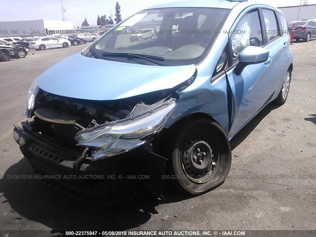 3N1CE2CP4FL433077 - 2015 NISSAN VERSA NOTE S/S PLUS/SV/SL/SR BLUE photo 2