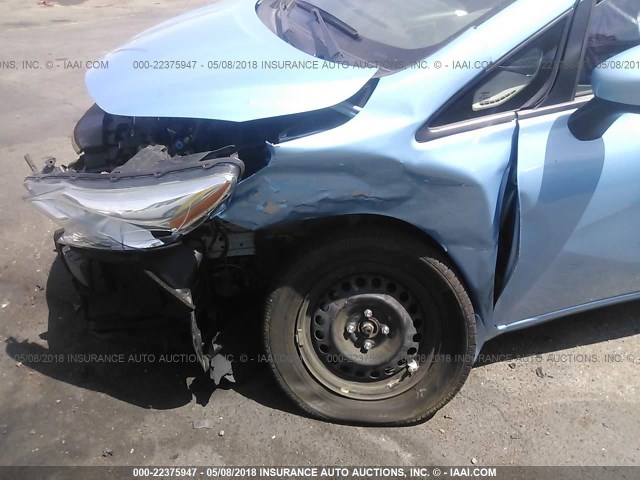 3N1CE2CP4FL433077 - 2015 NISSAN VERSA NOTE S/S PLUS/SV/SL/SR BLUE photo 6