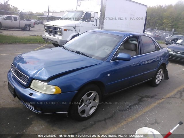 WAUED28D5XA260120 - 1999 AUDI A4 2.8 QUATTRO BLUE photo 2