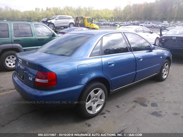 WAUED28D5XA260120 - 1999 AUDI A4 2.8 QUATTRO BLUE photo 4