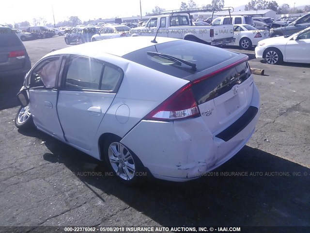 JHMZE2H76AS021493 - 2010 HONDA INSIGHT EX WHITE photo 3