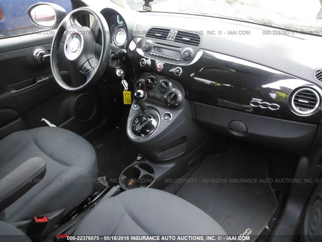 3C3CFFAR6DT546178 - 2013 FIAT 500 POP BLACK photo 5