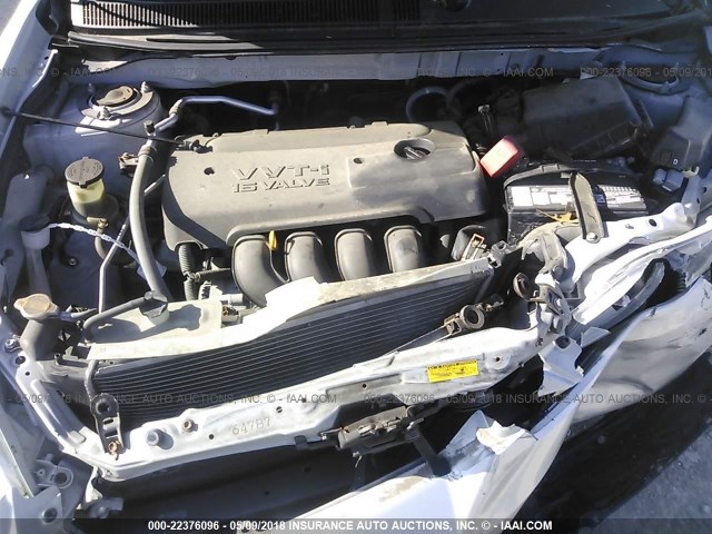 2T1KR32E88C720365 - 2008 TOYOTA COROLLA MATRIX XR SILVER photo 10