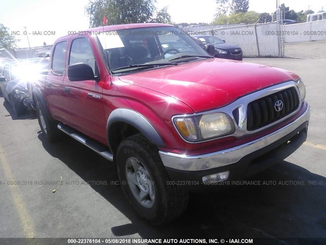 5TEGN92N31Z876804 - 2001 TOYOTA TACOMA DOUBLE CAB PRERUNNER RED photo 1