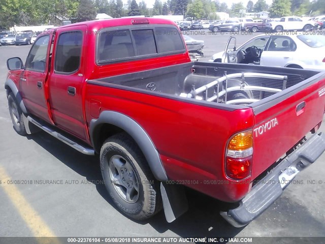 5TEGN92N31Z876804 - 2001 TOYOTA TACOMA DOUBLE CAB PRERUNNER RED photo 3