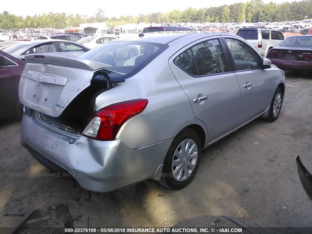 3N1CN7AP3FL802298 - 2015 NISSAN VERSA S/S PLUS/SV/SL SILVER photo 4