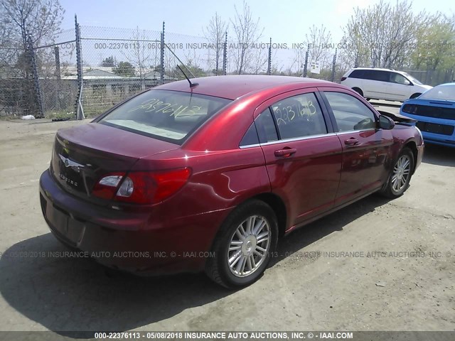 1C3LC56R88N276842 - 2008 CHRYSLER SEBRING TOURING RED photo 4