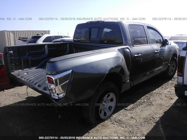 1N6AA1EK0HN519868 - 2017 NISSAN TITAN S GRAY photo 4