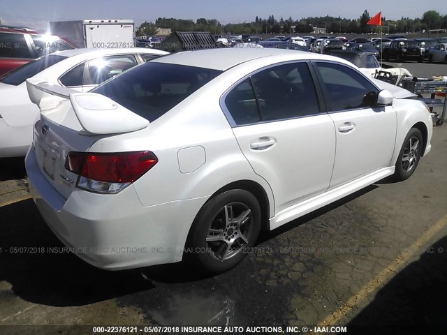 4S3BMBC68C3022887 - 2012 SUBARU LEGACY 2.5I PREMIUM WHITE photo 4