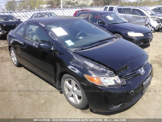 2HGFG12887H517276 - 2007 HONDA CIVIC EX BLACK photo 1