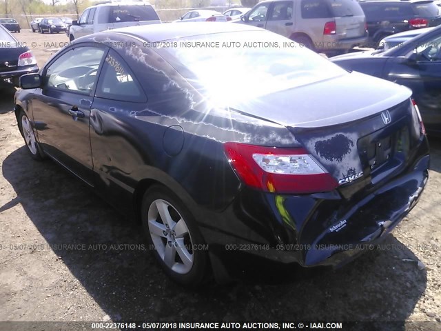 2HGFG12887H517276 - 2007 HONDA CIVIC EX BLACK photo 3