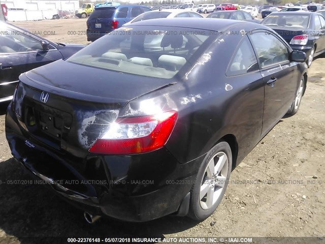 2HGFG12887H517276 - 2007 HONDA CIVIC EX BLACK photo 4