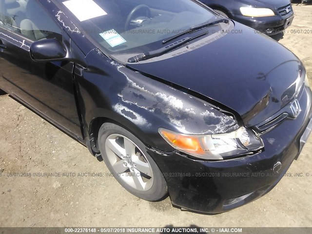 2HGFG12887H517276 - 2007 HONDA CIVIC EX BLACK photo 6