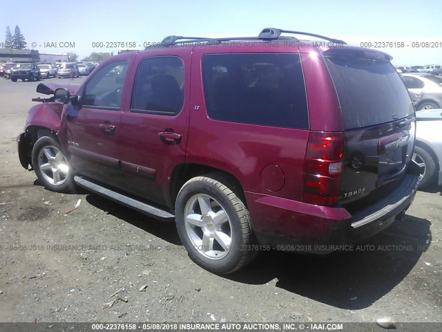 1GNFK13077J152584 - 2007 CHEVROLET TAHOE K1500 RED photo 3