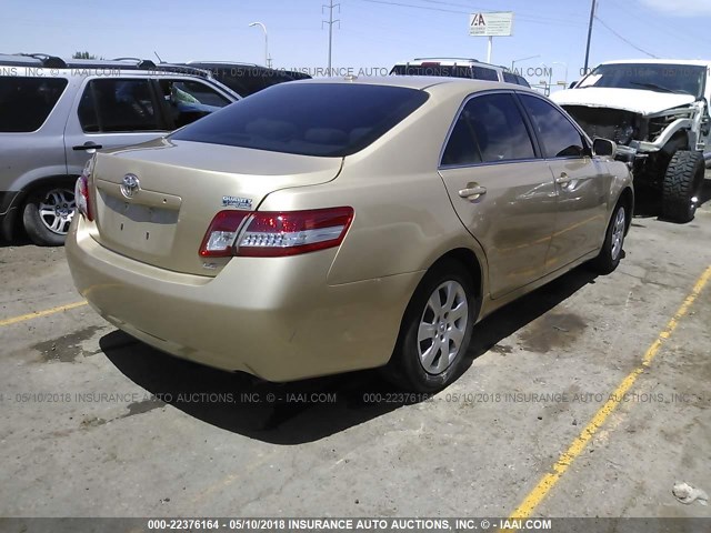 4T1BF3EK6BU694171 - 2011 TOYOTA CAMRY SE/LE/XLE ოქროსფერი ფოტო 4