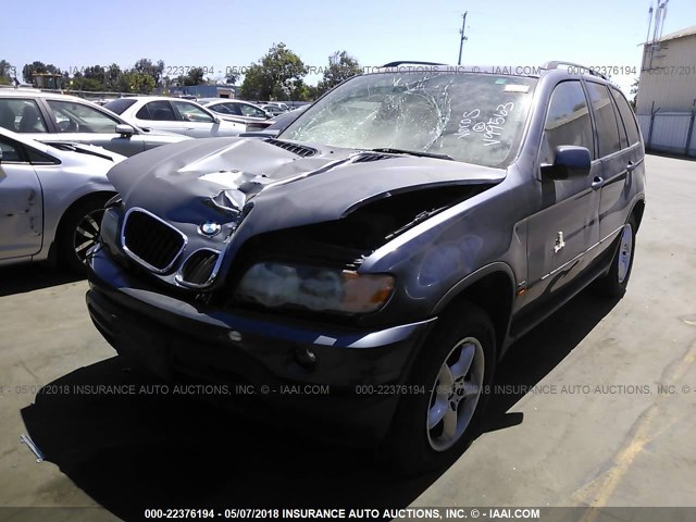 5UXFA53543LV99563 - 2003 BMW X5 3.0I GRAY photo 2