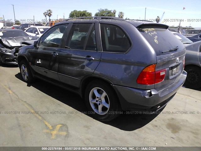 5UXFA53543LV99563 - 2003 BMW X5 3.0I GRAY photo 3
