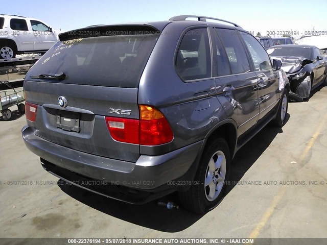 5UXFA53543LV99563 - 2003 BMW X5 3.0I GRAY photo 4
