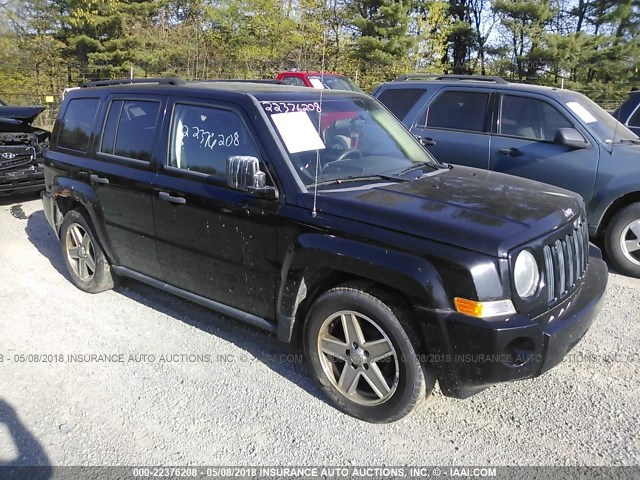 1J8FF28W28D581253 - 2008 JEEP PATRIOT SPORT BLACK photo 1