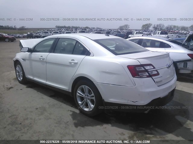 1FAHP2E84FG203357 - 2015 FORD TAURUS SEL WHITE photo 3