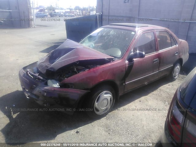 1NXBR18E1YZ337667 - 2000 TOYOTA COROLLA VE/CE/LE MAROON photo 2