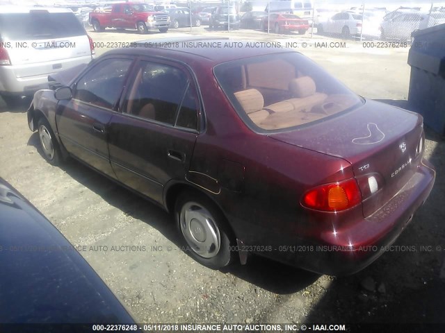 1NXBR18E1YZ337667 - 2000 TOYOTA COROLLA VE/CE/LE MAROON photo 3