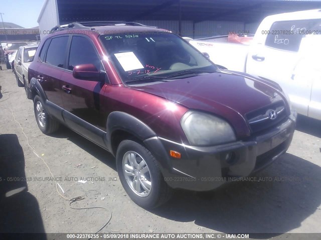 KM8JN12D66U343596 - 2006 HYUNDAI TUCSON GLS/LIMITED RED photo 1