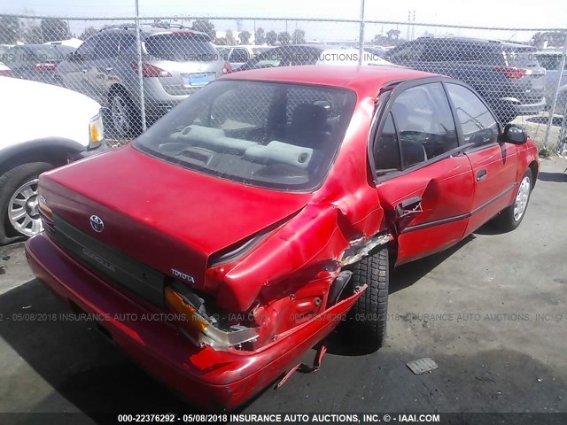 1NXAE09B1SZ349296 - 1995 TOYOTA COROLLA LE/DX RED photo 4