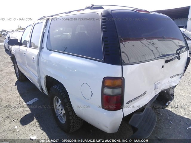 3GNFK16T52G207968 - 2002 CHEVROLET SUBURBAN K1500 WHITE photo 3