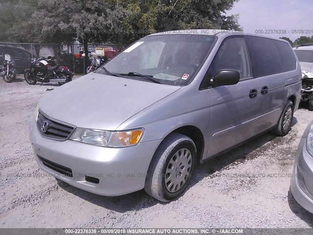 2HKRL18532H568253 - 2002 HONDA ODYSSEY LX SILVER photo 2