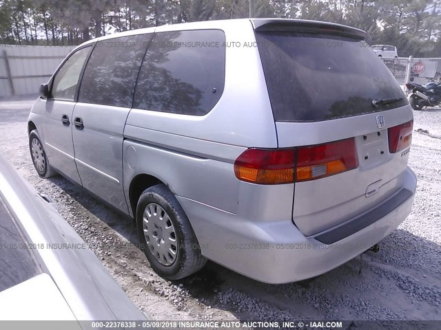 2HKRL18532H568253 - 2002 HONDA ODYSSEY LX SILVER photo 3