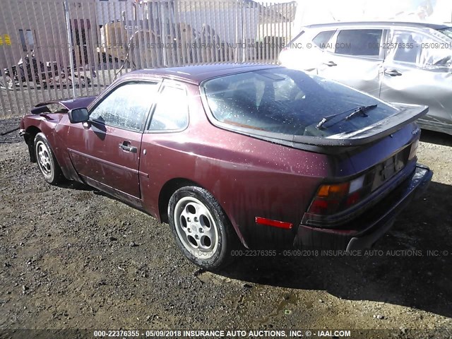 WP0AB0944HN471510 - 1987 PORSCHE 944 BURGUNDY photo 3