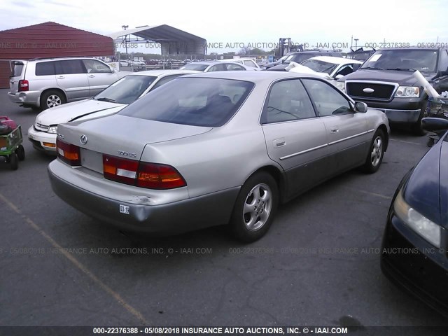 JT8BF22G6V0022507 - 1997 LEXUS ES 300 TAN photo 4