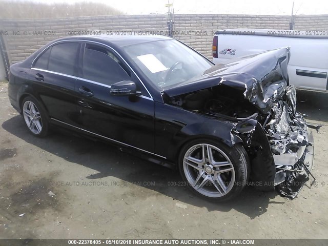 WDDGF8AB2EA922823 - 2014 MERCEDES-BENZ C 300 4MATIC BLACK photo 1