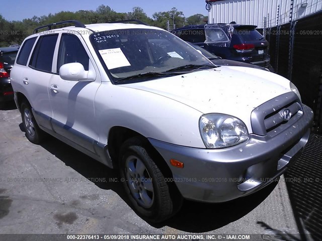 KM8SC73DX5U962308 - 2005 HYUNDAI SANTA FE GLS/LX WHITE photo 1