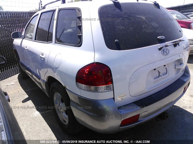 KM8SC73DX5U962308 - 2005 HYUNDAI SANTA FE GLS/LX WHITE photo 3