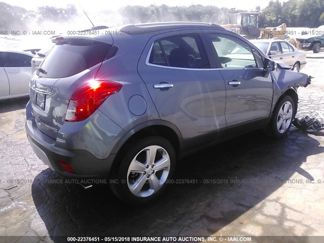 KL4CJHSB2FB103550 - 2015 BUICK ENCORE PREMIUM GRAY photo 4