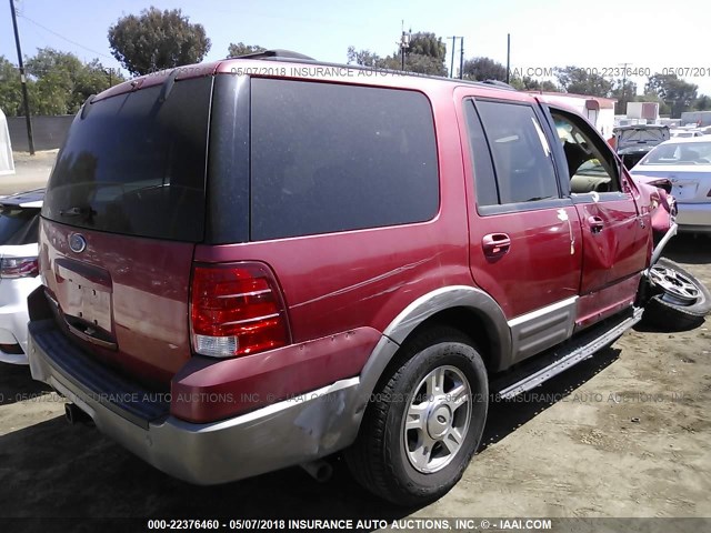 1FMPU18L33LA14061 - 2003 FORD EXPEDITION EDDIE BAUER RED photo 4