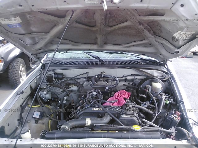 5TEHN72N84Z360144 - 2004 TOYOTA TACOMA DOUBLE CAB ვერცხლისფერი ფოტო 10