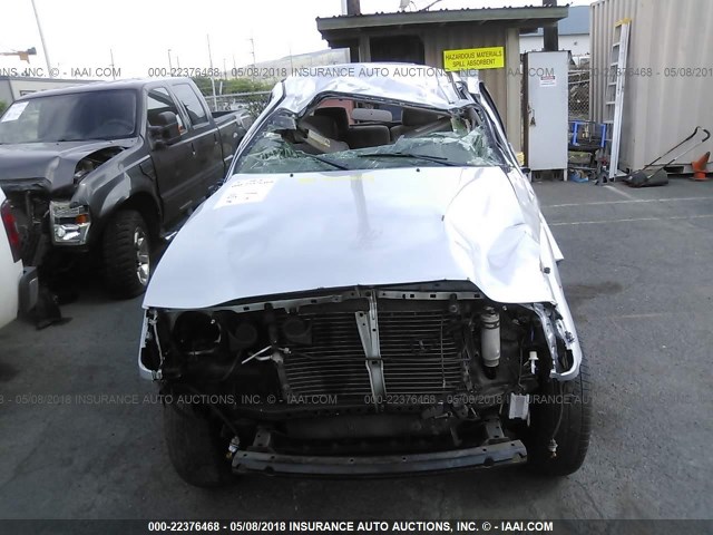 5TEHN72N84Z360144 - 2004 TOYOTA TACOMA DOUBLE CAB ვერცხლისფერი ფოტო 6