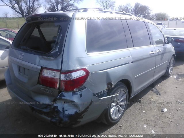 5FNRL38875B075295 - 2005 HONDA ODYSSEY TOURING Light Blue photo 4