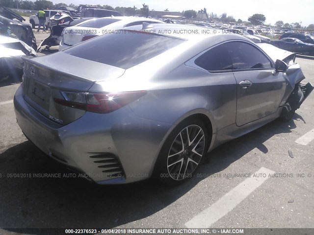 JTHHE5BC9F5002008 - 2015 LEXUS RC 350 SILVER photo 4