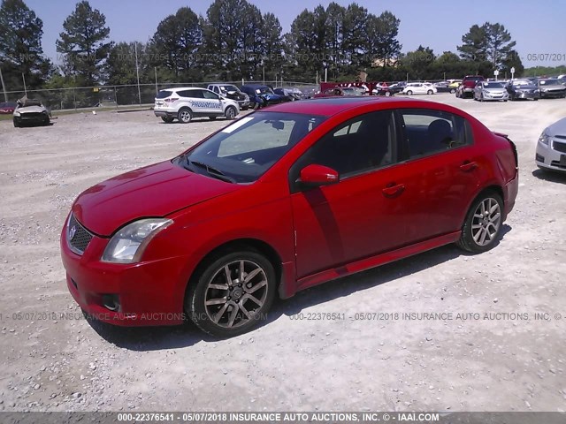 3N1BB61E78L663230 - 2008 NISSAN SENTRA SE-R RED photo 2